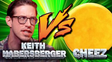 The Try Guys’ Keith Habersberger Gets Dunked On By a Wheel of Cheese In NBA 2K23